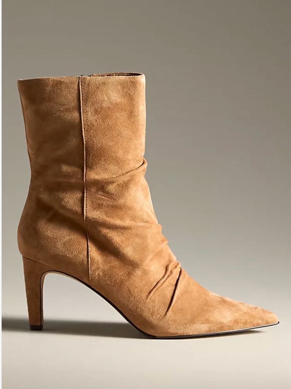 NWT Dolce Vita Fernly Slouch Suede Boots Pointed Toe | Kitten Heel | Side Zip